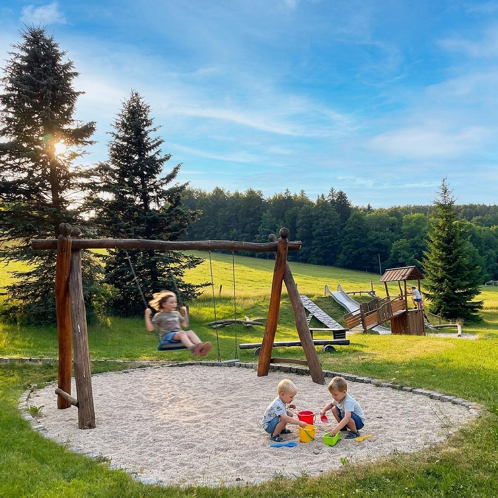 Der Gemeindespielplatz in Rehefeld ist in wenigen Minuten fußläufig erreichbar (Symbolbild, KI-generiert)